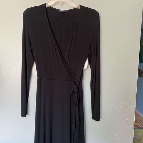 Black express wrap dress XS - Picture 1 of 7